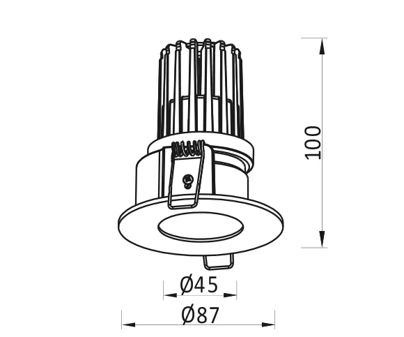 Architape ADL C IP44 Downlight Dimensions