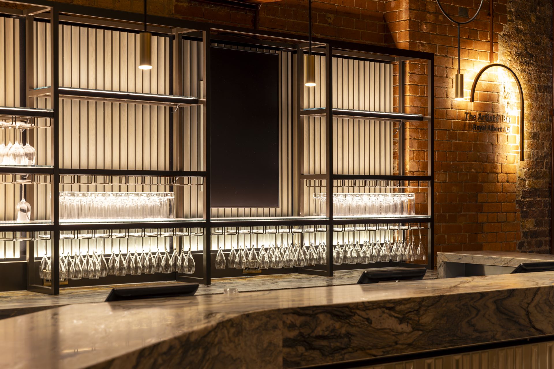 Royal Albert Hall Artists Bar Shelves